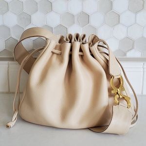 Salvatore Ferragamo Leather Bucket Crossbody Bag